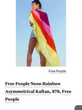 Free People asymmetrical kaftan, small/medium.